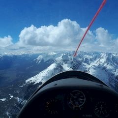 Flugwegposition um 11:09:37: Aufgenommen in der Nähe von Gemeinde Nassereith, Österreich in 2807 Meter